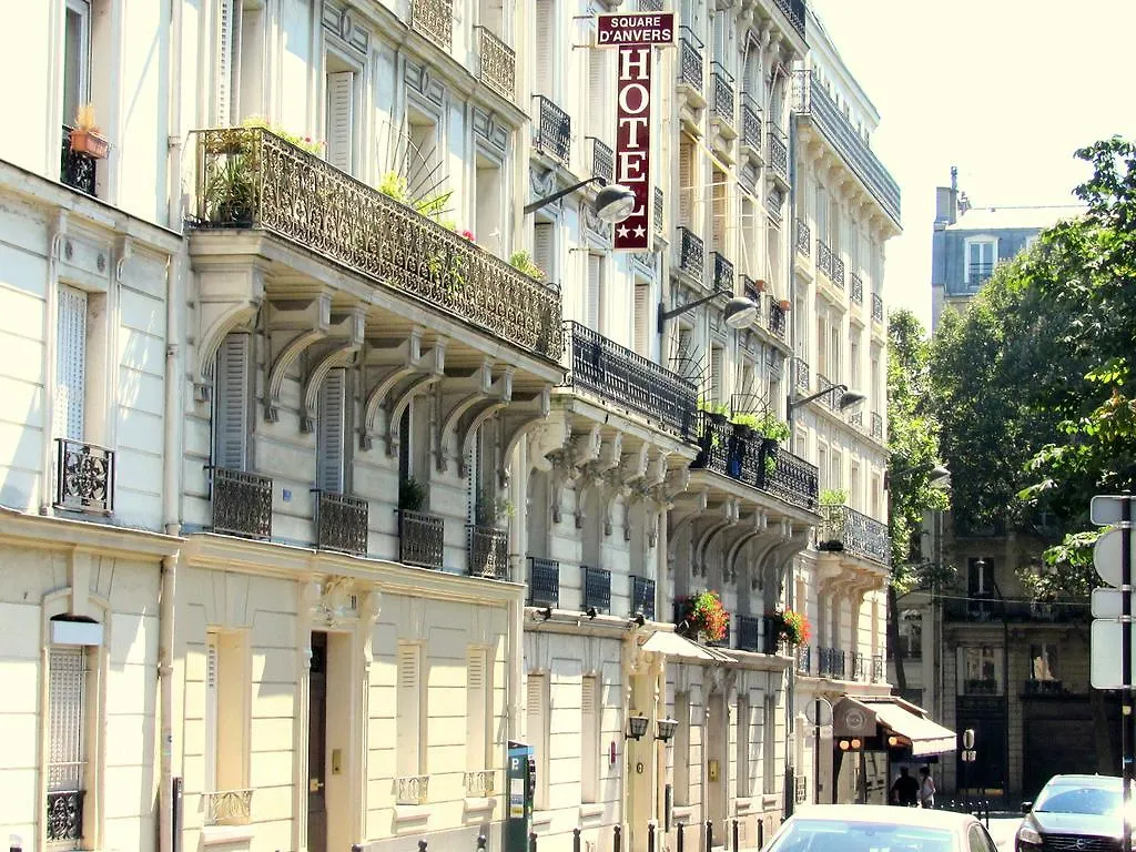 Hotel Du Square D'Anvers Париж Франция